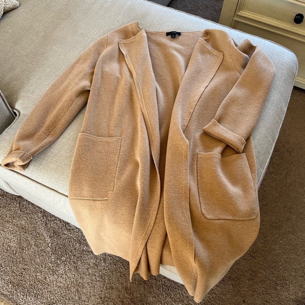 J Crew Women's Tan Sweater Cardigan
